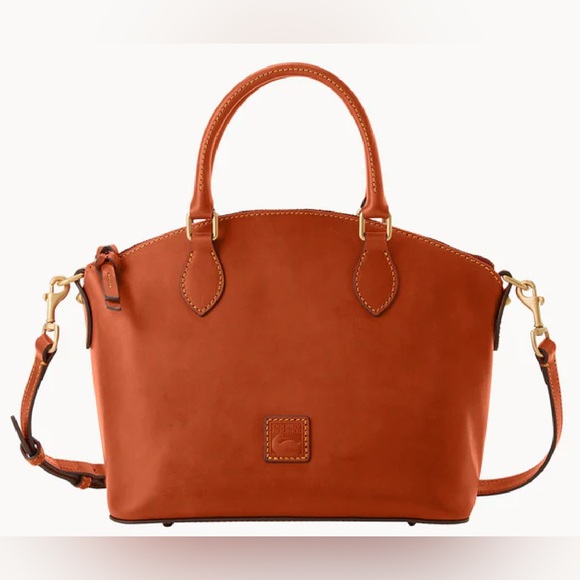 Dooney & Bourke Handbags - NWT Dooney & Bourke Florentine Geena Satchel Natural Brown Leather Satchel